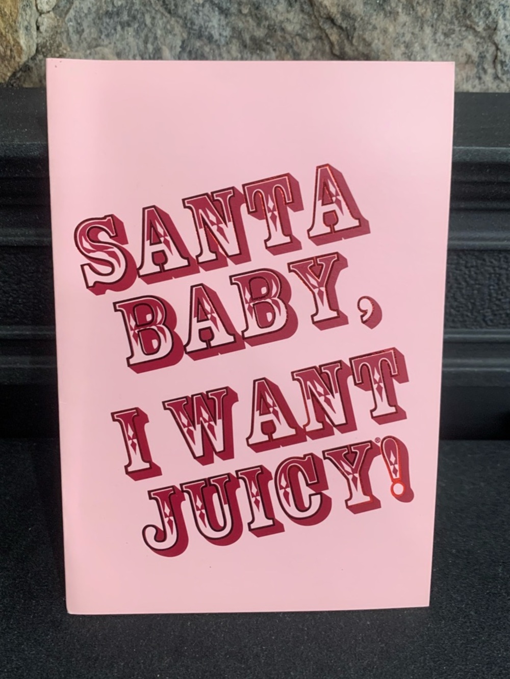 Juicy Couture Pam Gela Santa Baby, I Want Juicy Pink Greeting Christmas Cards